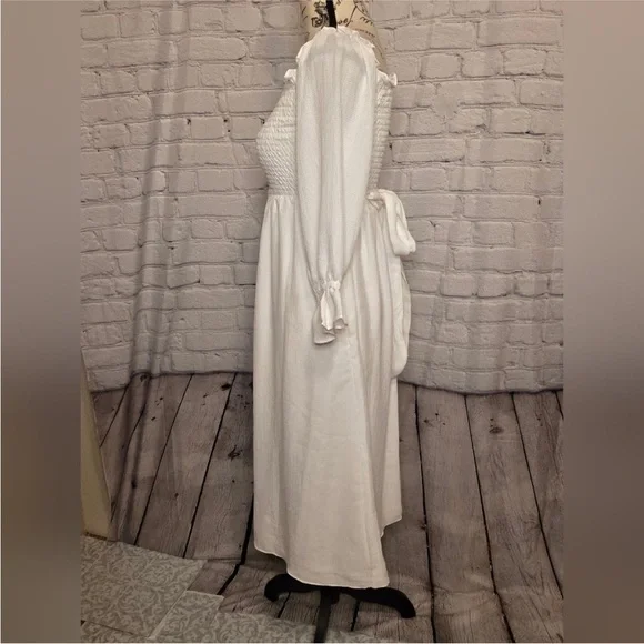 1. State Off-Shoulder White Long Sleeve Dress - Picture 6 of 8